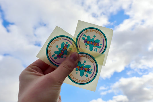5cm "Let's Get Squidging" Squidge Sticker Decal for Bottles, Notebooks & Gifts