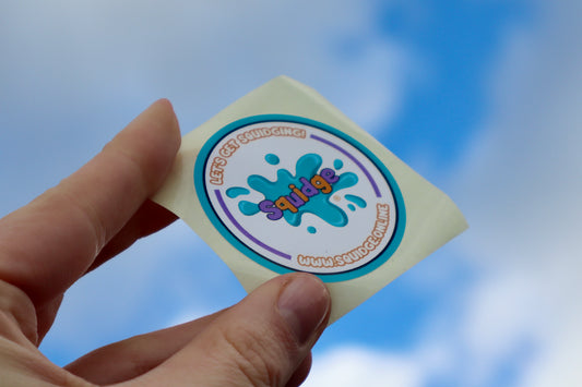 5cm "Let's Get Squidging" Squidge Sticker Decal for Bottles, Notebooks & Gifts